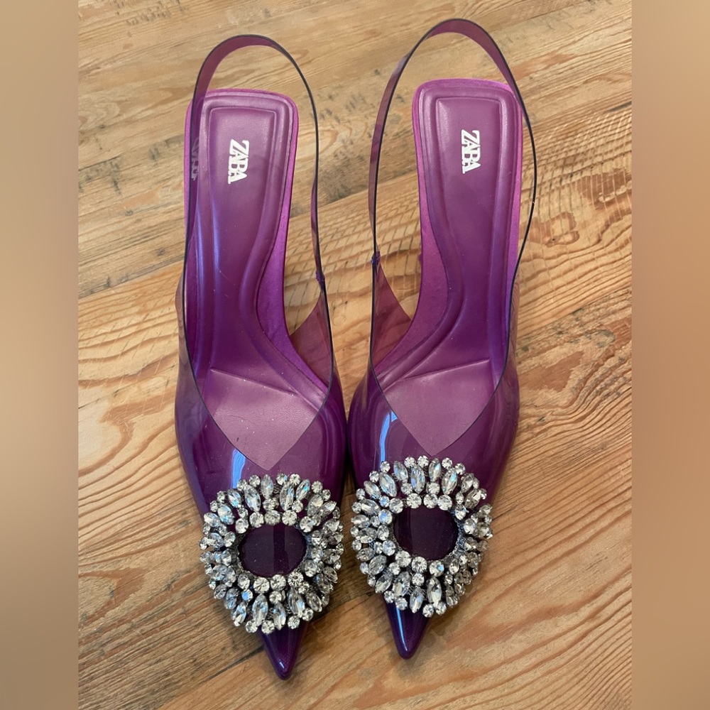 Zara heels purple charmed heels size 38